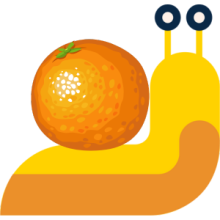 Banana Slug with an Orange