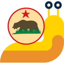 Slug with a California Bear Symbol and Red Star