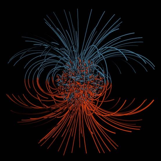 Drawing of Earth's magnetic field