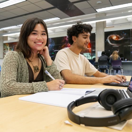students studying