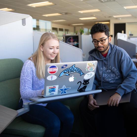 Students studying